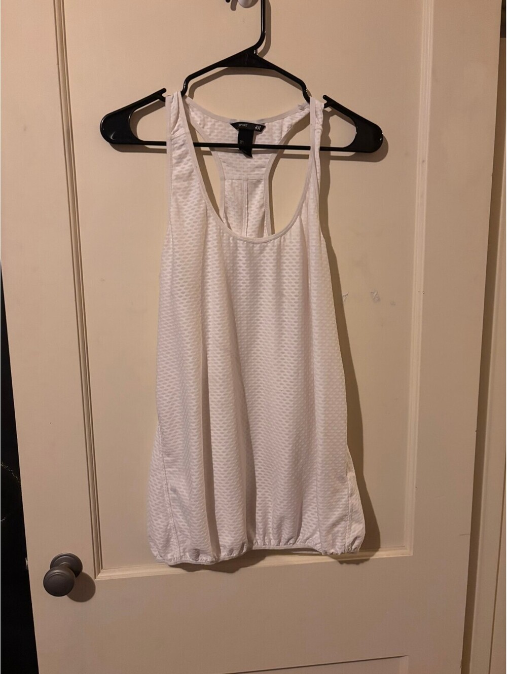 H&M Sport white racerback tank top Large